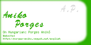 aniko porges business card